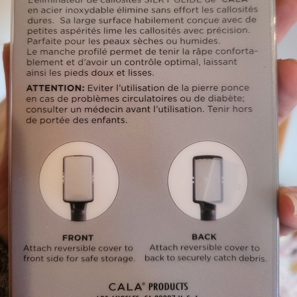 NEW Black Cala Pro Callus Remover Foot File with Removable Cover - Picture 2 of 7